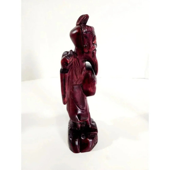 3 x Oriental Wooden Carvings - Chinese Fisherman Mid 1900's - Picture 9 of 16